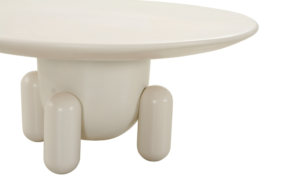 Picture of Modrest Gabby - Contemporary White Round Coffee Table