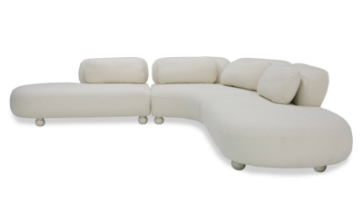 Picture of Divani Casa Gilbert - Contemporary White Fabric Modular Sectional Sofa