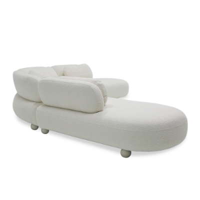 Picture of Divani Casa Gilbert - Contemporary White Fabric Modular Sectional Sofa