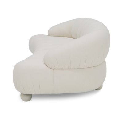 Picture of Divani Casa Duran - Contemporary White Fabric 4-Seater Sofa