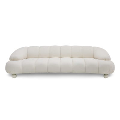 Picture of Divani Casa Duran - Contemporary White Fabric 4-Seater Sofa