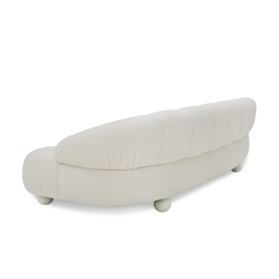 Picture of Divani Casa Duran - Contemporary White Fabric 4-Seater Sofa