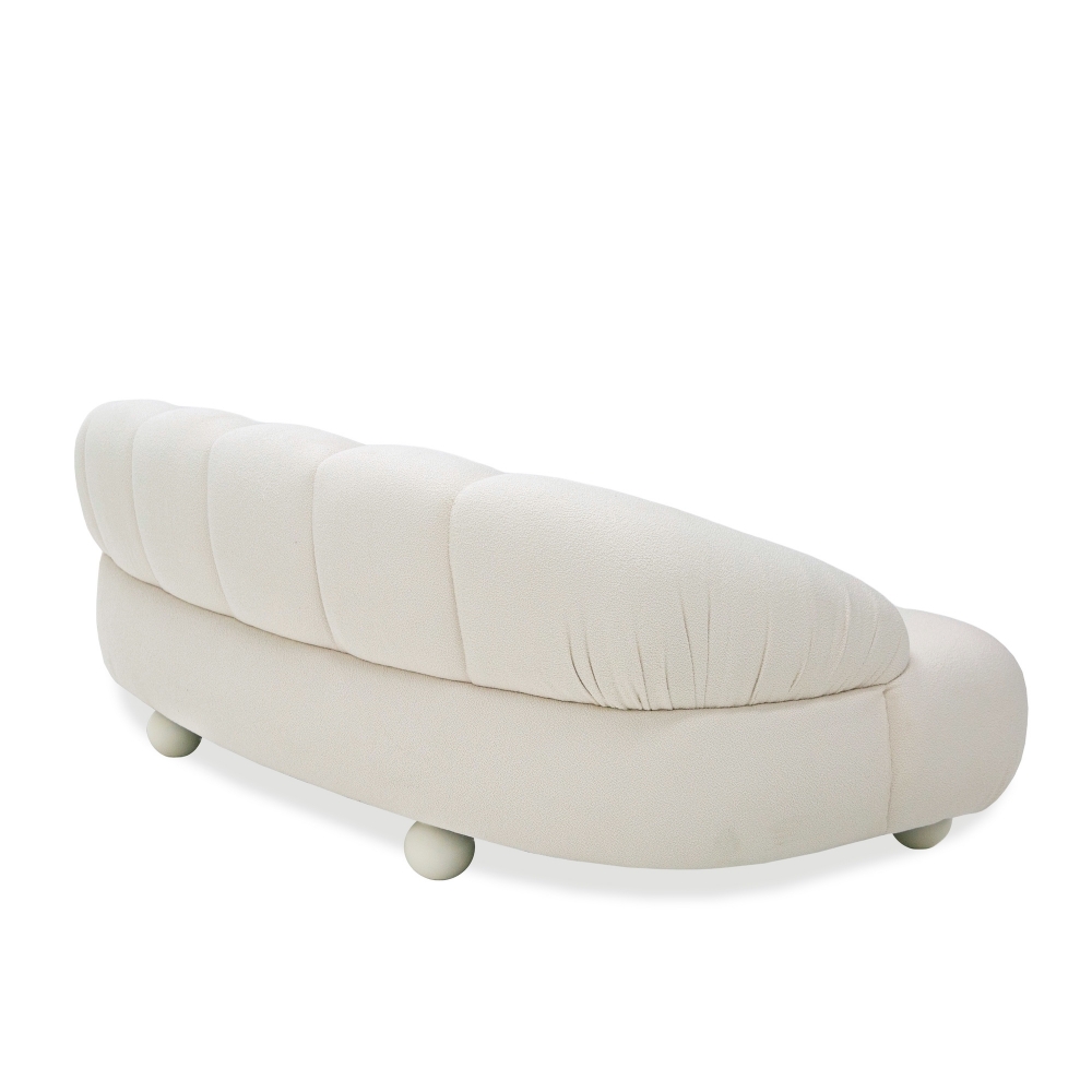 Picture of Divani Casa Duran - Contemporary White Fabric Loveseat Sofa