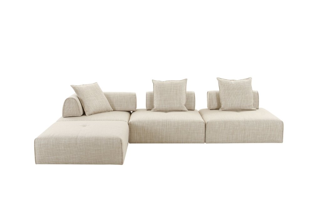 Picture of Divani Casa Mondo - Modern Modular Beige Fabric Armless Seat