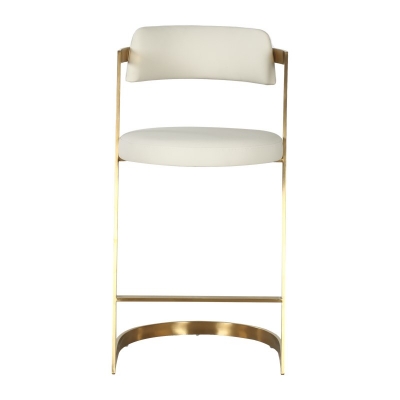 Picture of Modrest Shandra - Beige Pleather + Gold Counter Stool