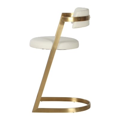 Picture of Modrest Shandra - Beige Pleather + Gold Counter Stool