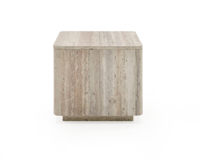 Picture of Nova Domus Roma - Modern Faux Travertine Square End Table