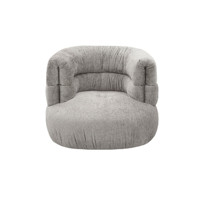 Picture of Divani Casa Shay - Modern Grey Fabric Accent Chair + Ottoman