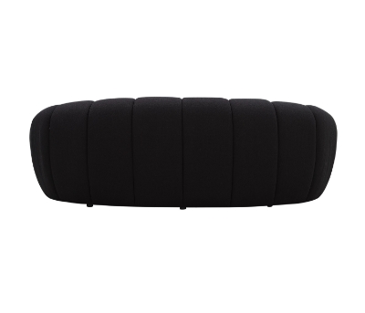 Picture of Divani Casa Yolonda - Modern Curved Black Fabric Loveseat