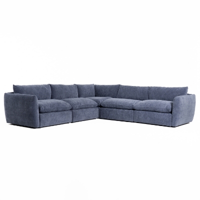 Picture of Divani Casa Kinsey - Modern Blue Fabric Modular Sectional Sofa