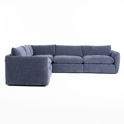 Picture of Divani Casa Kinsey - Modern Blue Fabric Modular Sectional Sofa