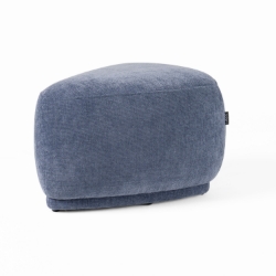 Picture of Divani Casa Kinsey - Modern Blue Small River Rock Ottoman