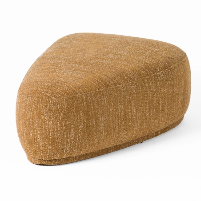 Picture of Divani Casa Kinsey - Modern Mustard Large River Rock Ottoman