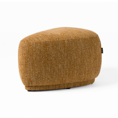 Picture of Divani Casa Kinsey - Modern Mustard Small River Rock Ottoman