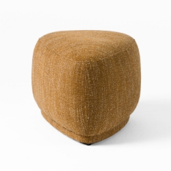 Picture of Divani Casa Kinsey - Modern Mustard Small River Rock Ottoman