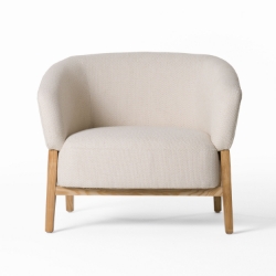 Picture of Divani Casa Giselle - Mid-Century Modern Off-White Fabric Accent Chair