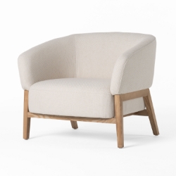 Picture of Divani Casa Giselle - Mid-Century Modern Off-White Fabric Accent Chair