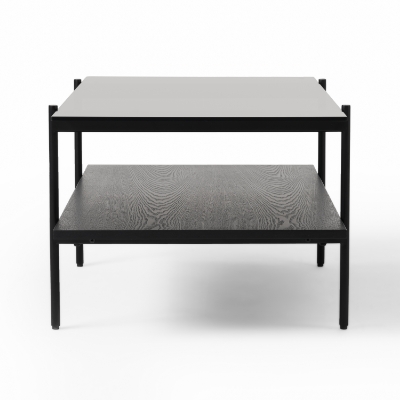 Picture of Modrest Conley - Mid-Century Modern Grey Glass + Black Ash Coffee Table