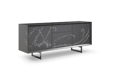 Picture of Modrest Hawick - Contemporary Dark Grey + Abstract White Paint Buffet