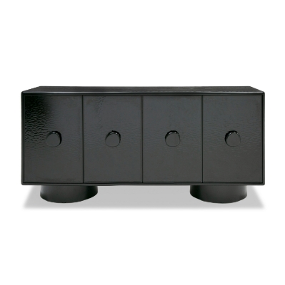 Picture of Modrest Calexico - Contemporary Black Wave Glass + Black Buffet