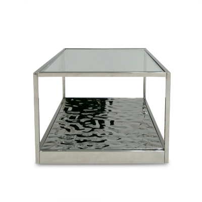 Picture of Modrest Braxton - Contemporary Clear Wave Glass Coffee Table