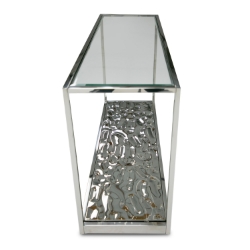 Picture of Modrest Braxton - Contemporary Clear Wave Glass Console Table