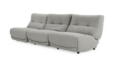 Picture of Divani Casa Basil - Modern Grey Fabric Large Sofa With 3 Electric Recliners