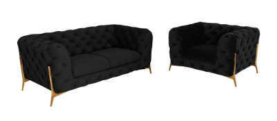 Picture of Divani Casa Quincey - Transitional Black Velvet Chair