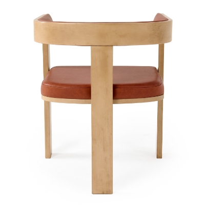 Picture of Nova Domus Oshana - Modern Rust Leatherette + White Oak Dining Chair