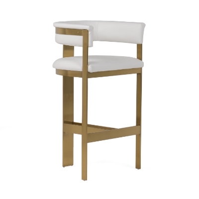 Picture of Modrest Boswell - Modern White + Matte Gold Barstool