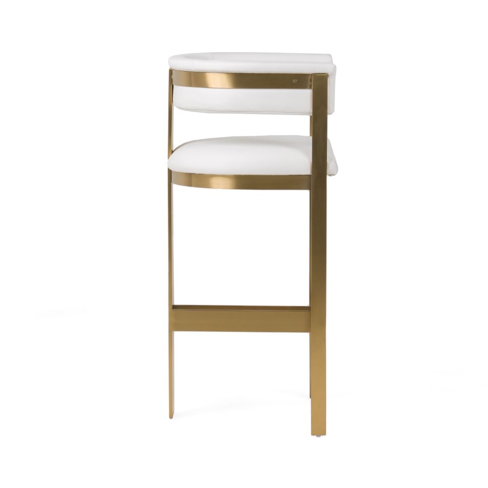 Picture of Modrest Boswell - Modern White + Matte Gold Barstool