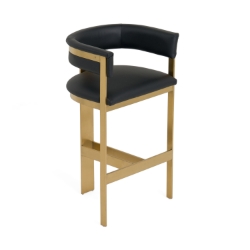 Picture of Modrest Boswell - Modern Black + Matte Gold Barstool