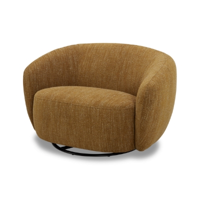 Picture of Divani Casa Norris - Modern Mustard Fabric Swivel Accent Chair