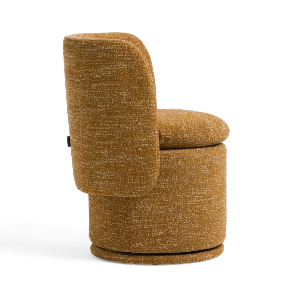 Picture of Divani Casa Norris - Modern Mustard Fabric Swivel Dining Chair