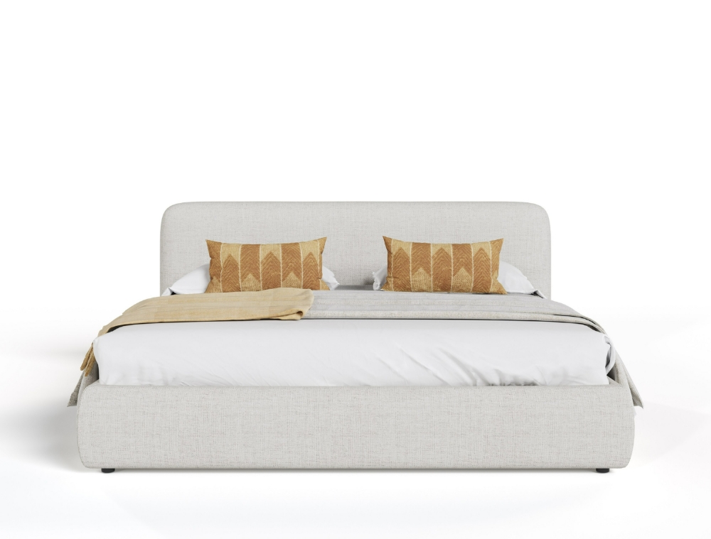 Picture of Modrest Liam - Modern Ivory Fabric Upholstered Bed