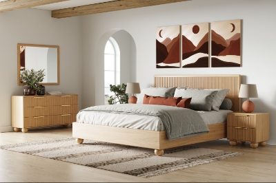 Picture of Modrest Winters - Modern Natural Oak Bedroom Set