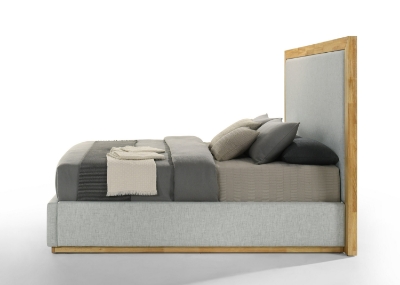 Picture of Nova Domus Santa Barbara - Modern Grey Fabric + Natural Bedroom Set