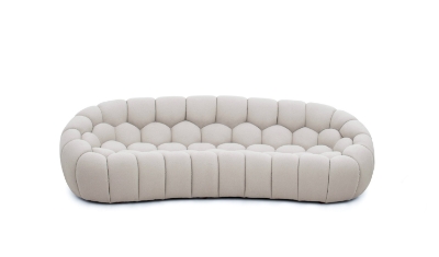 Picture of Divani Casa Yolonda - Modern Curved Beige Fabric Sofa Set