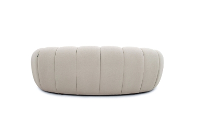 Picture of Divani Casa Yolonda - Modern Curved Beige Fabric Loveseat