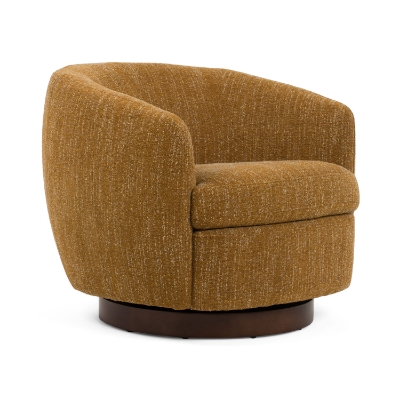 Picture of Divani Casa Wendt - Modern Mustard Fabric Swivel Accent Chair