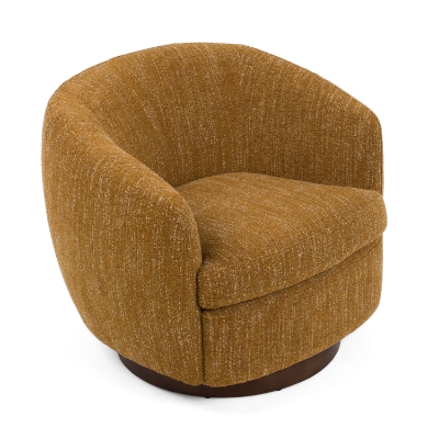 Picture of Divani Casa Wendt - Modern Mustard Fabric Swivel Accent Chair