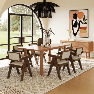 Picture of Modrest Rhea - Modern 71" Natual Acacia Rectangular Dining Table