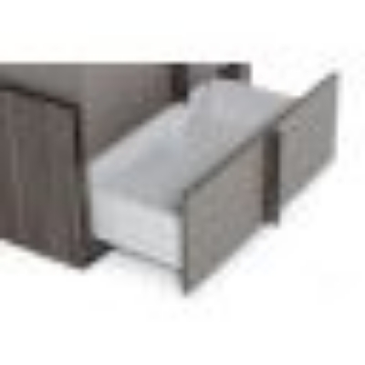 Picture of Nova Domus Lucia - Italian Modern Matte Grey / Elm Grey Bed + 2 Nightstands Set