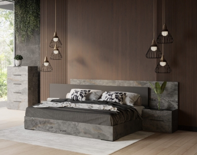 Picture of Nova Domus Ferrara - Modern Volcano Oxide Grey Bedroom Set