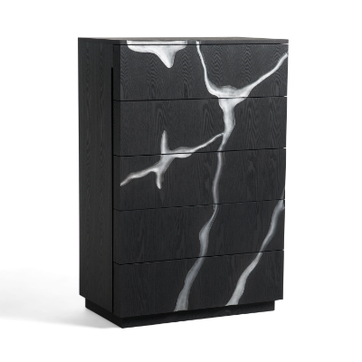 Picture of Modrest Aspen - Modern Matte Brown Ash & Silver Chest