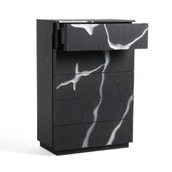 Picture of Modrest Aspen - Modern Matte Brown Ash & Silver Chest