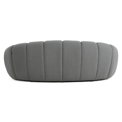 Picture of Divani Casa Yolonda - Modern Curved Light Grey Fabric Loveseat