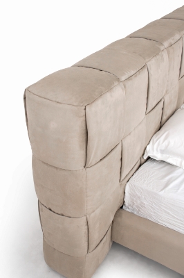 Picture of Eastern King Modrest McKamey - Modern Beige Fabric Bed