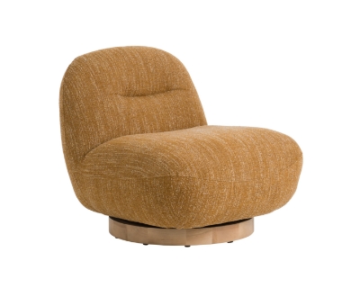 Picture of Modrest Renee - Modern Mustard Fabric Swivel Accent Chair