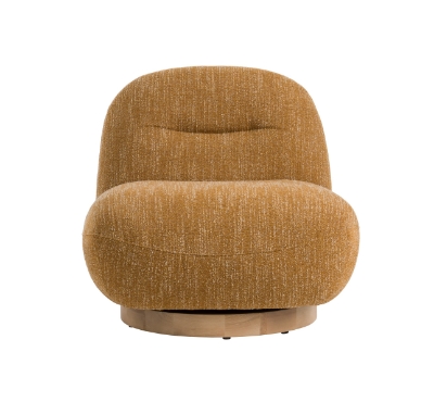 Picture of Modrest Renee - Modern Mustard Fabric Swivel Accent Chair